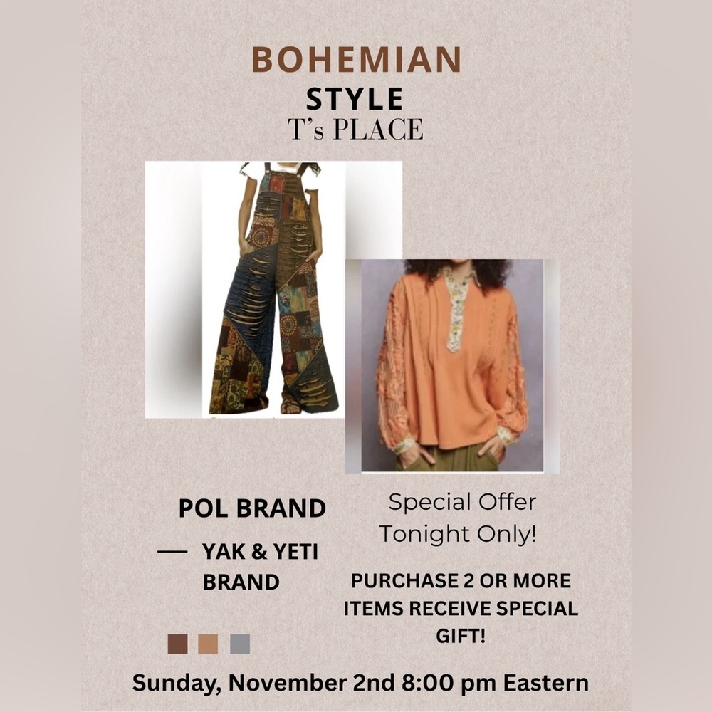 Join Me Tonight For Some Boho Fun!  New Items!